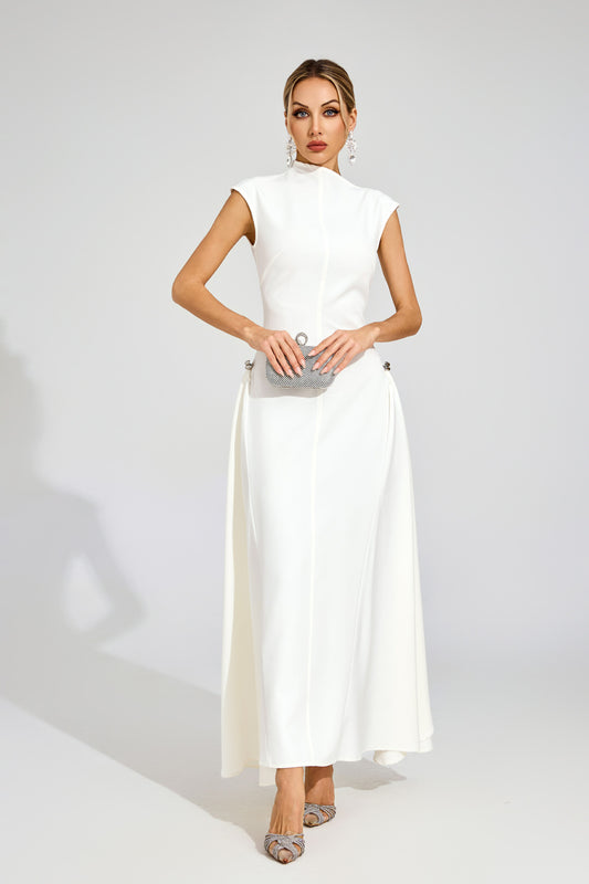 Rachel White Sleeveless Maxi Dress
