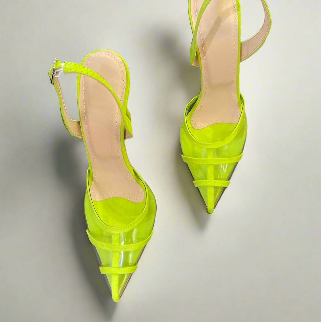 Desiree Lime Slingback Sandals