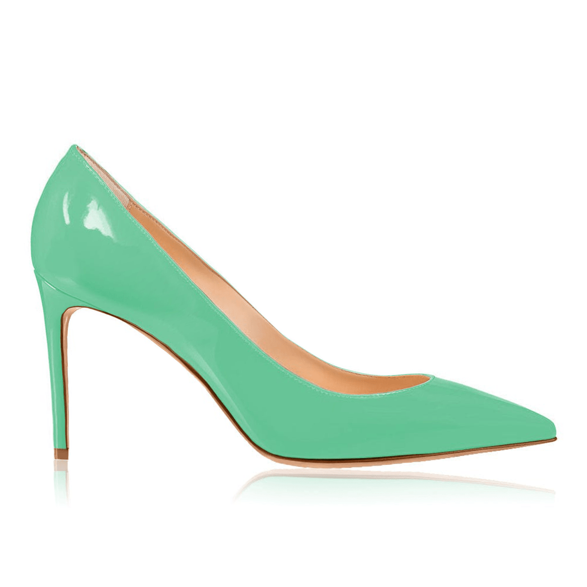 Gabriella Mint Green Patent Leather Heels