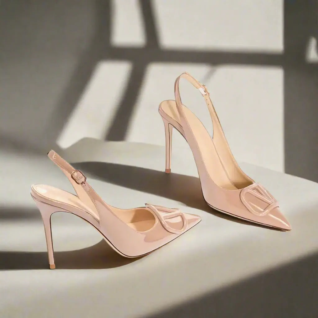 Adora Nude Slingback Sandals - Queen Sheila Brand 