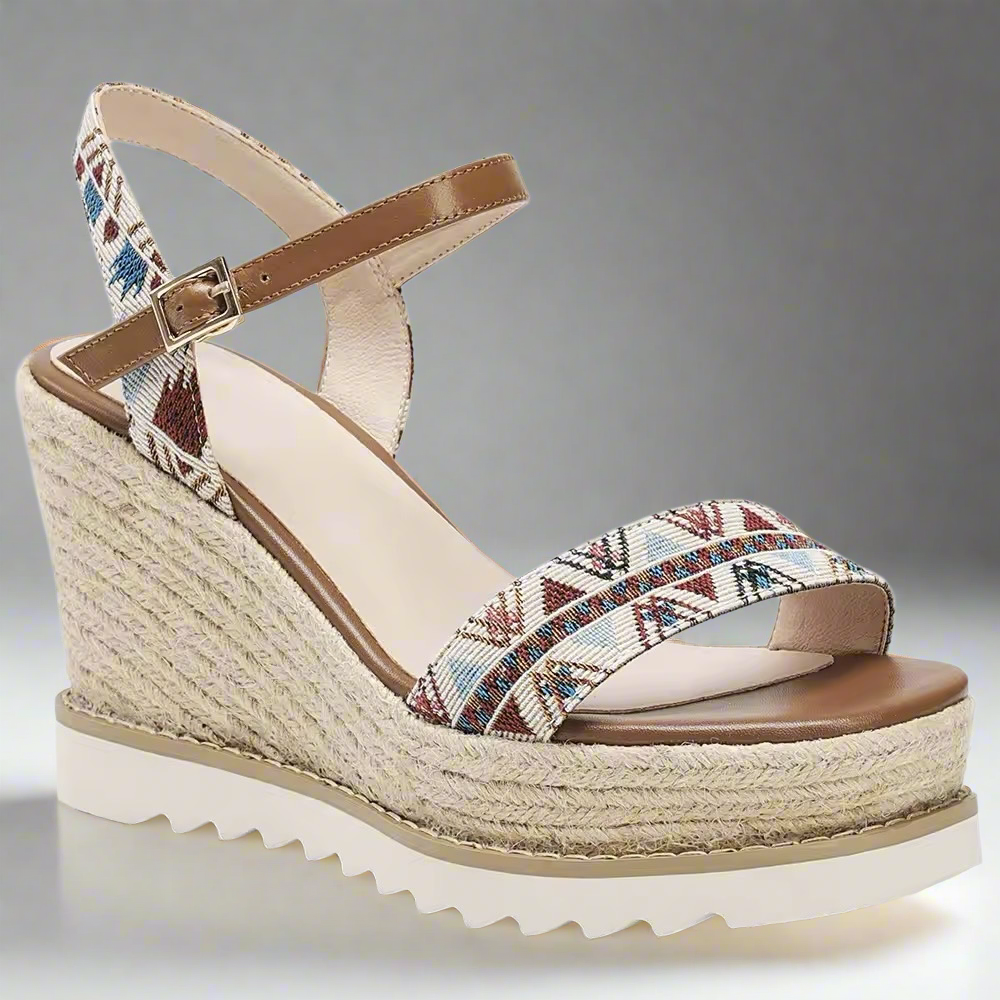 Bonga Brown Wedge Sandals