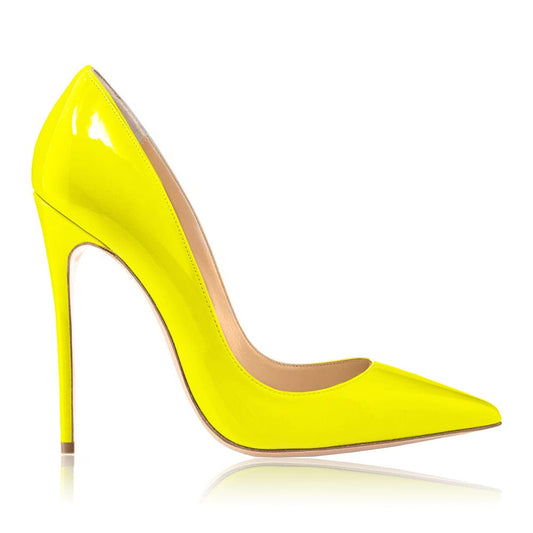 Gabriella Yellow Patent Leather Heels