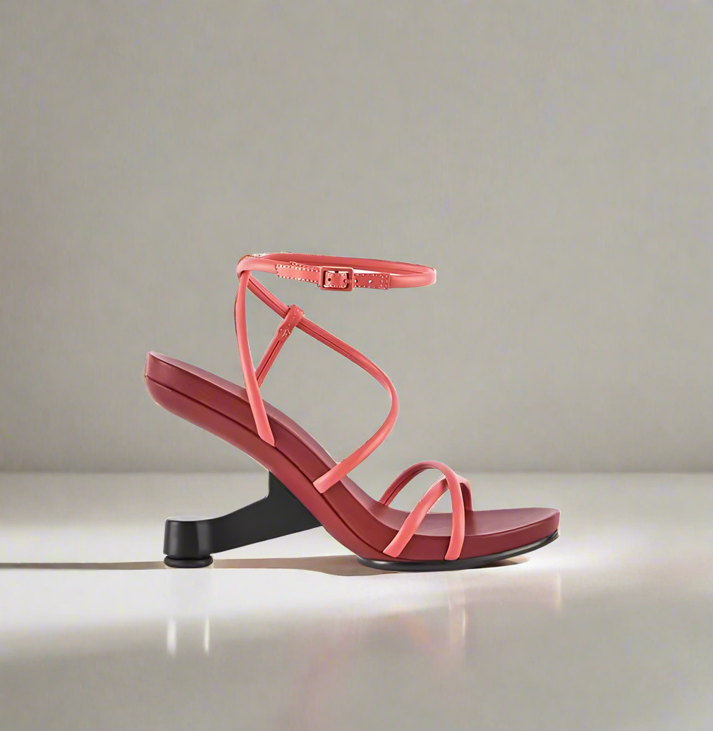 Gladys Red Open Toes Sandals