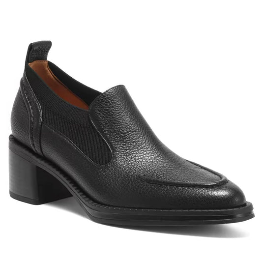 Katherine Black Leather Loafers