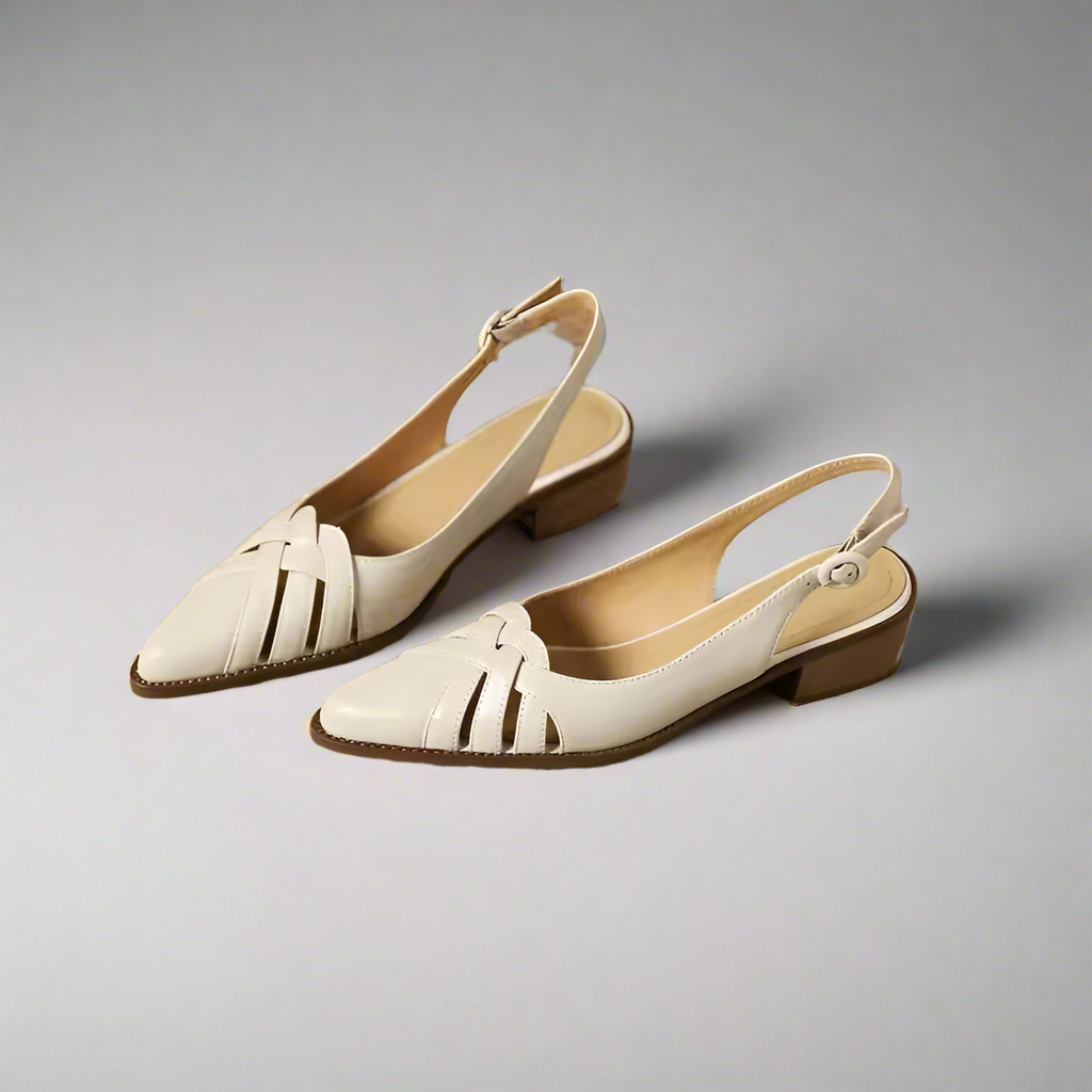 Miranda White Flat Sandals