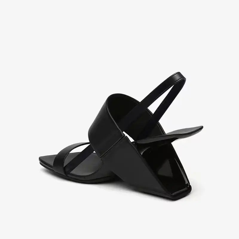 Pam Black Open Toe Sandals   Queen Sheila Brand