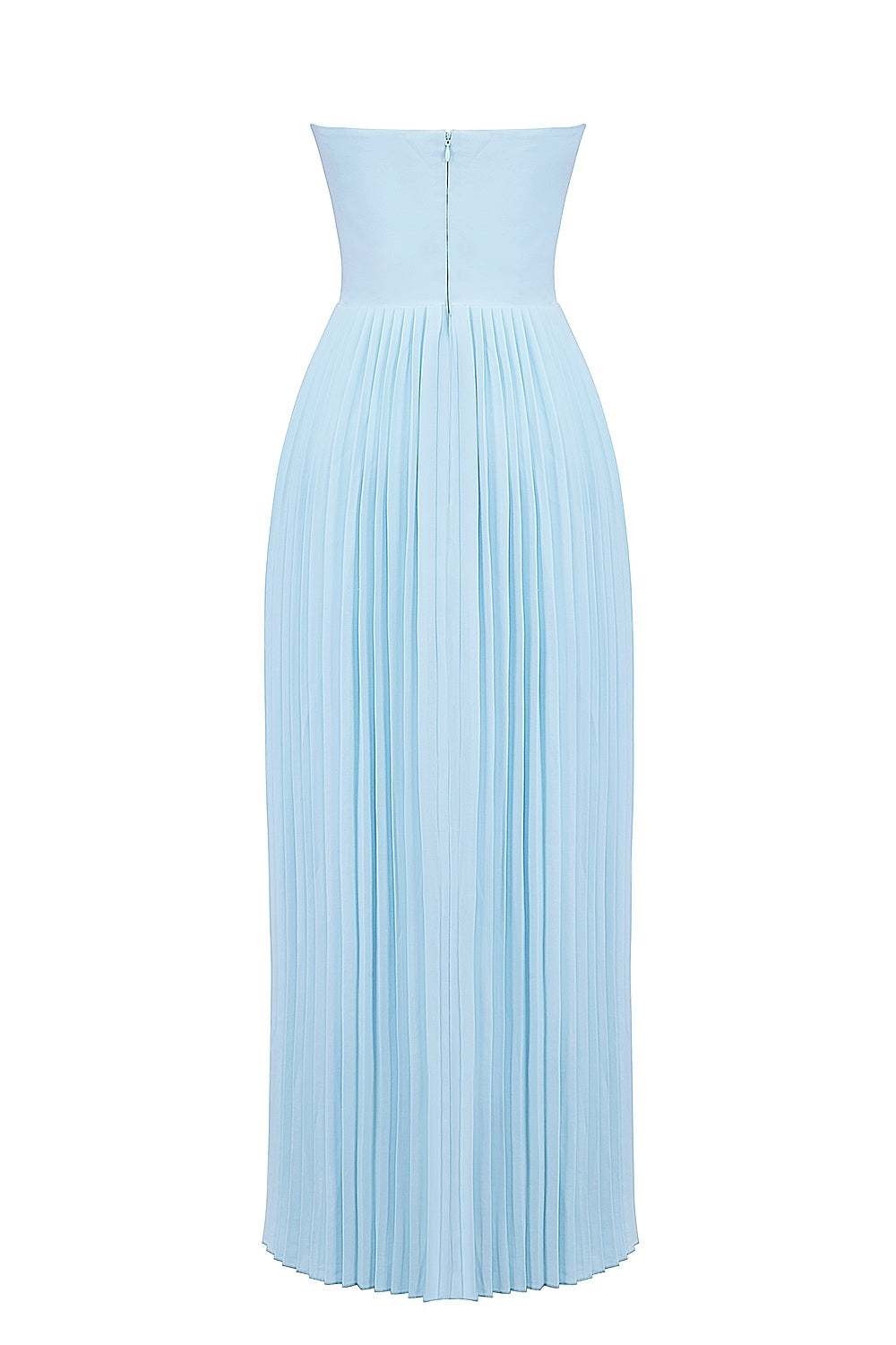 Zienna Blue Pleated Maxi Dress