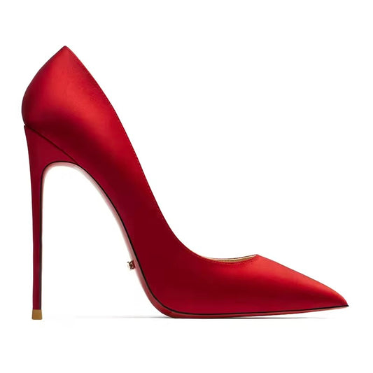 Fiorie Satin Red Heels