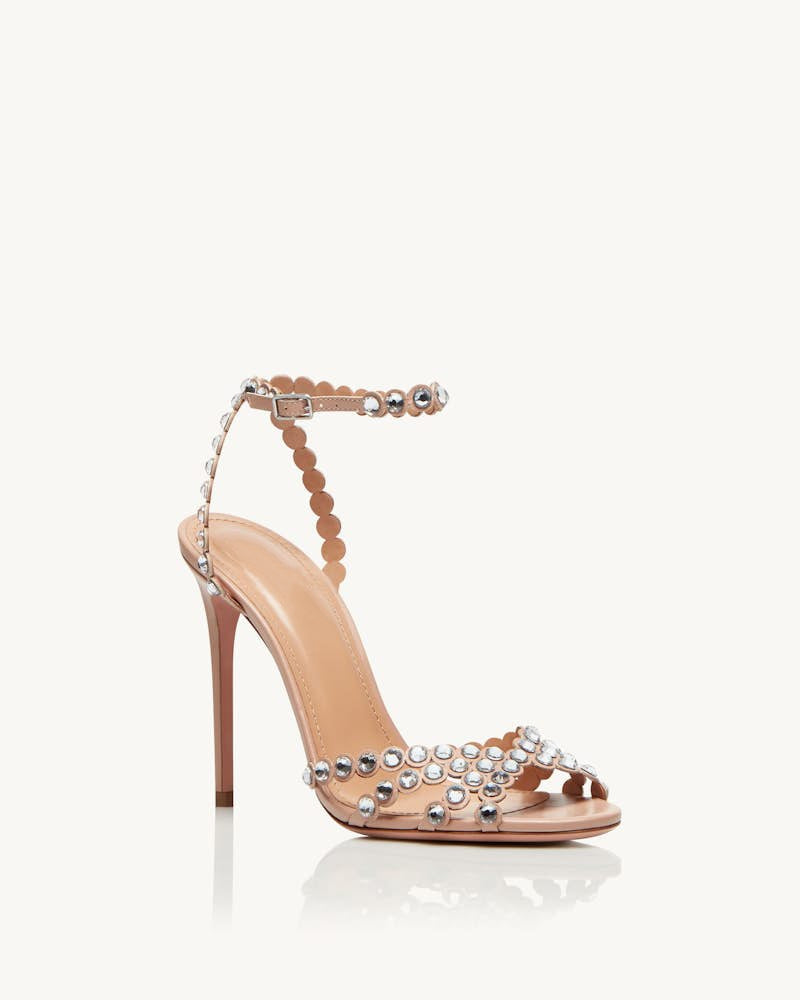 Nancy Nude Crystal Gem Sandals