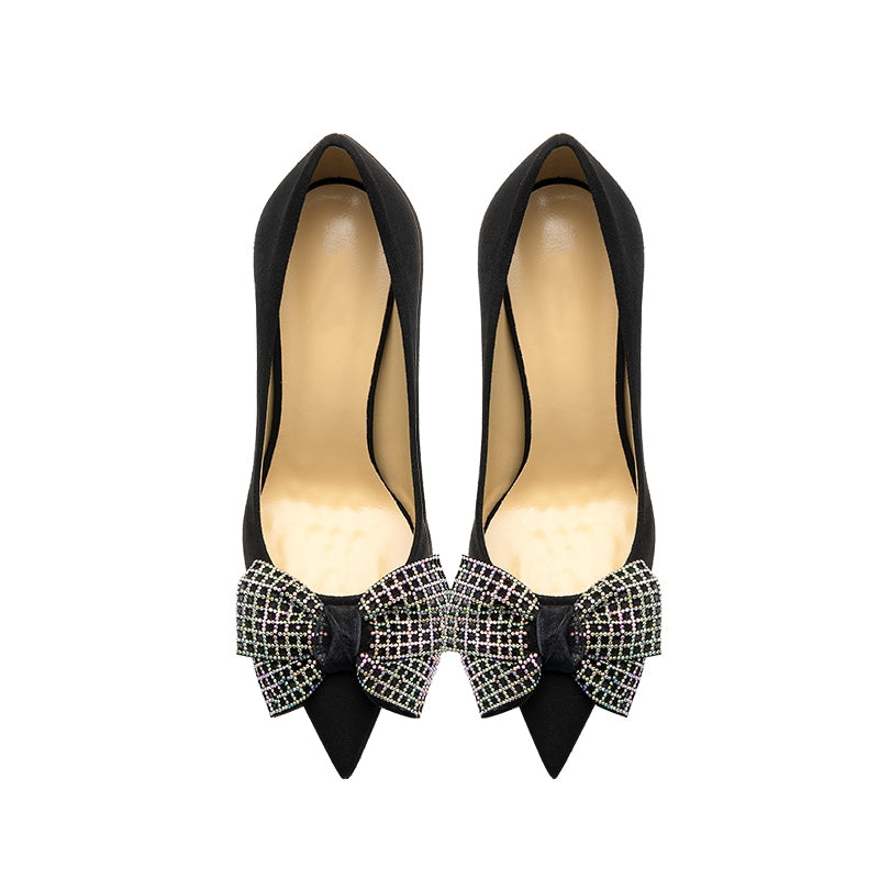 Vivian Bow Tie Black Heels