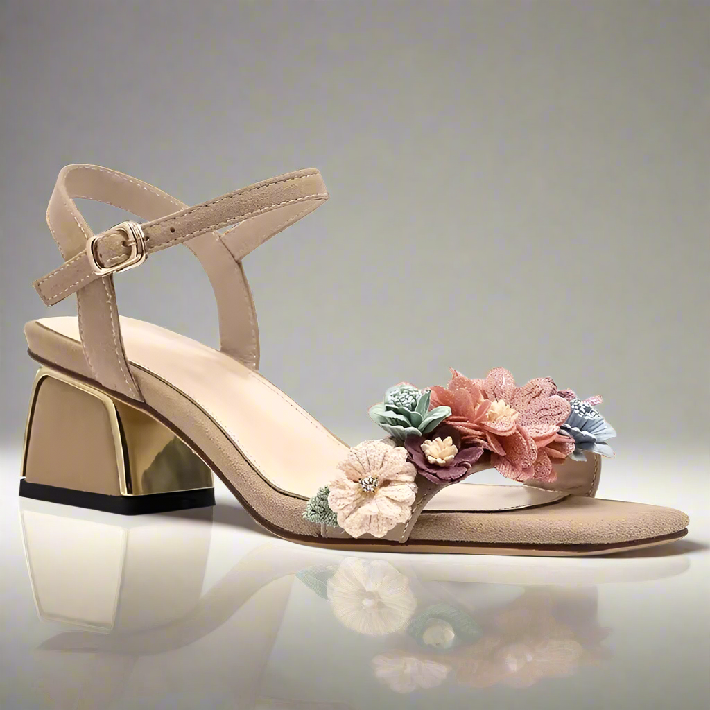 Jessamy Flower Flock Sandals