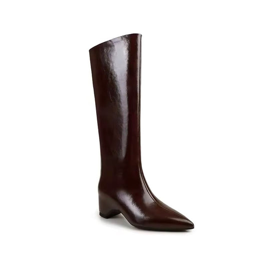 Lauren Pointed Toe Wedge Knee High Boots