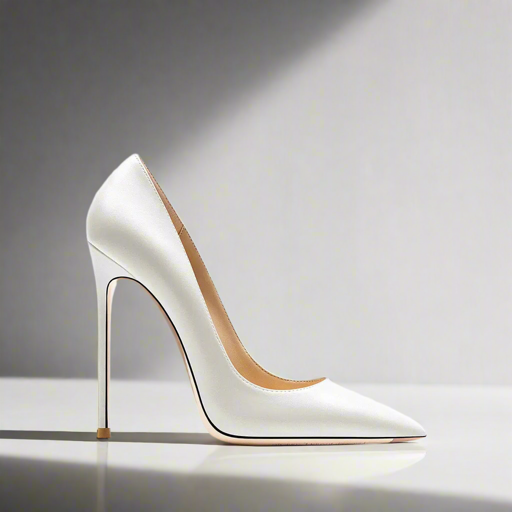 Tess Matt White Stiletto