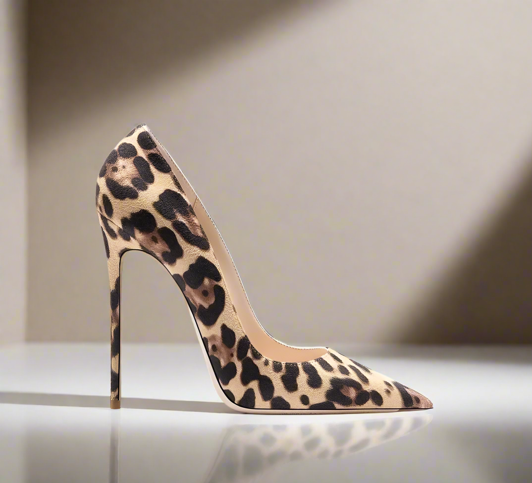 Tabitha Leopard Flock Heels