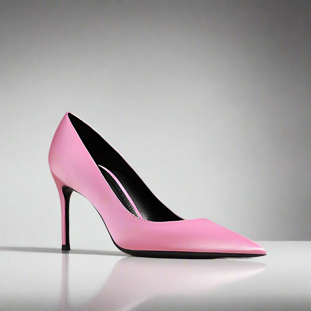 Anne Soft Pink Satin Leather Heels