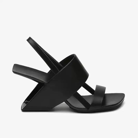 Pam Black Open Toe Sandals   Queen Sheila Brand