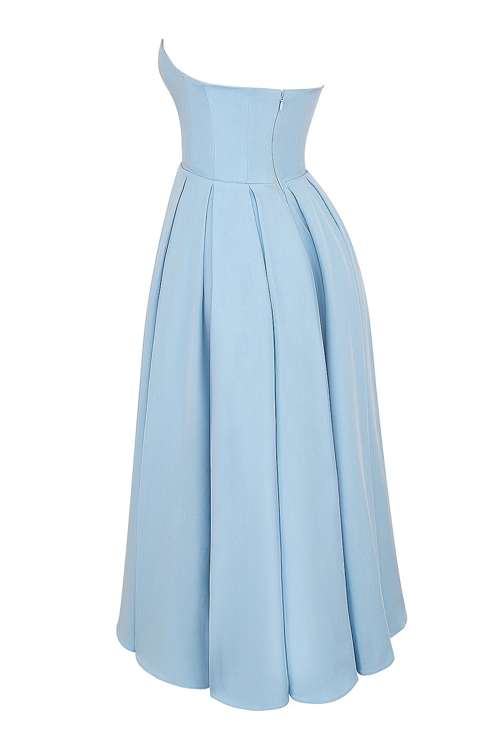 Elize Tuscan Blue Strapless Midi Dress