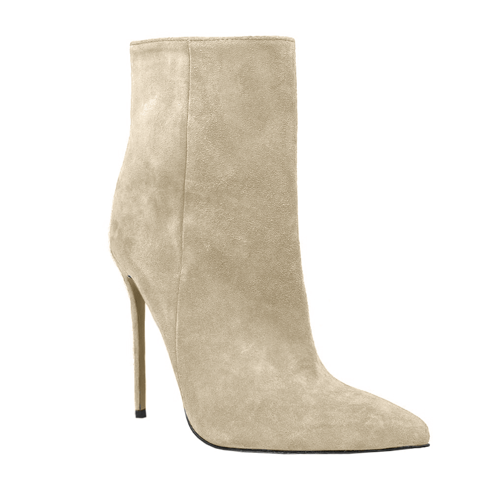 Nala Flock Cream-white Ankle Boots