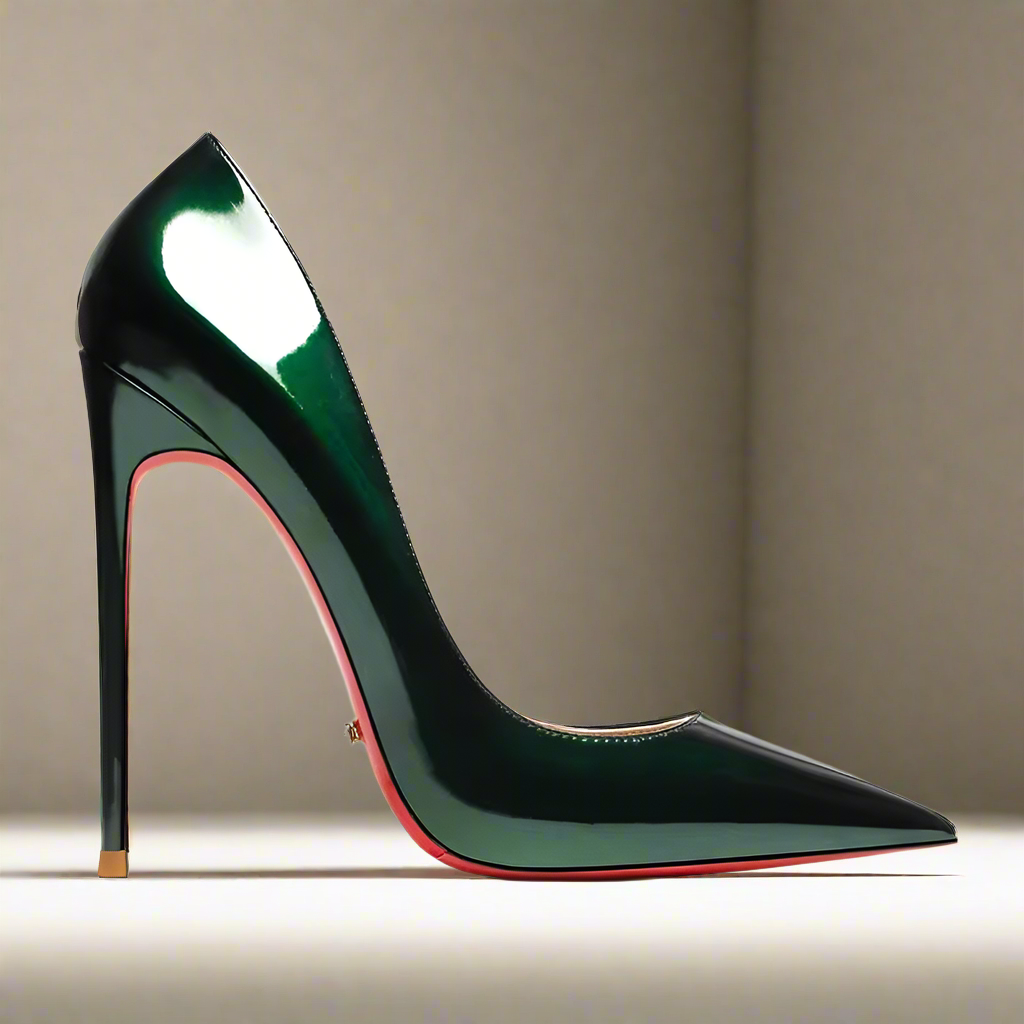 Jewel Jade Green Red Bottom Heels