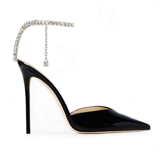 Charisma Black Patent Slingback Sandals