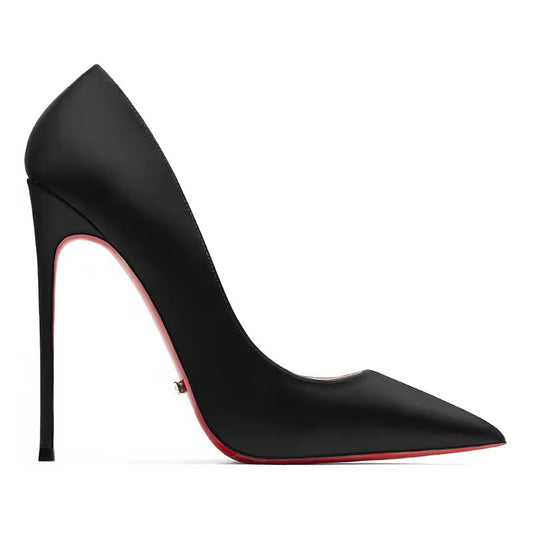 Fiorie Satin Black Heels