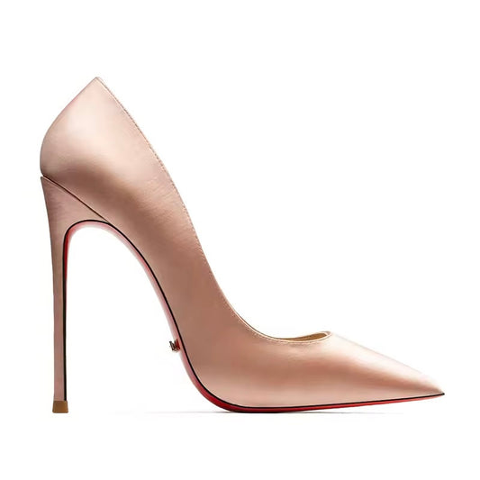 Fiorie Satin Champagne Heels