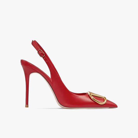 Adora Matt Red Slingback Sandals