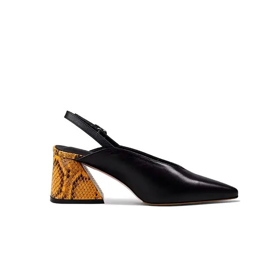 Arbela Black Slingback Pump   Queen Sheila Brand