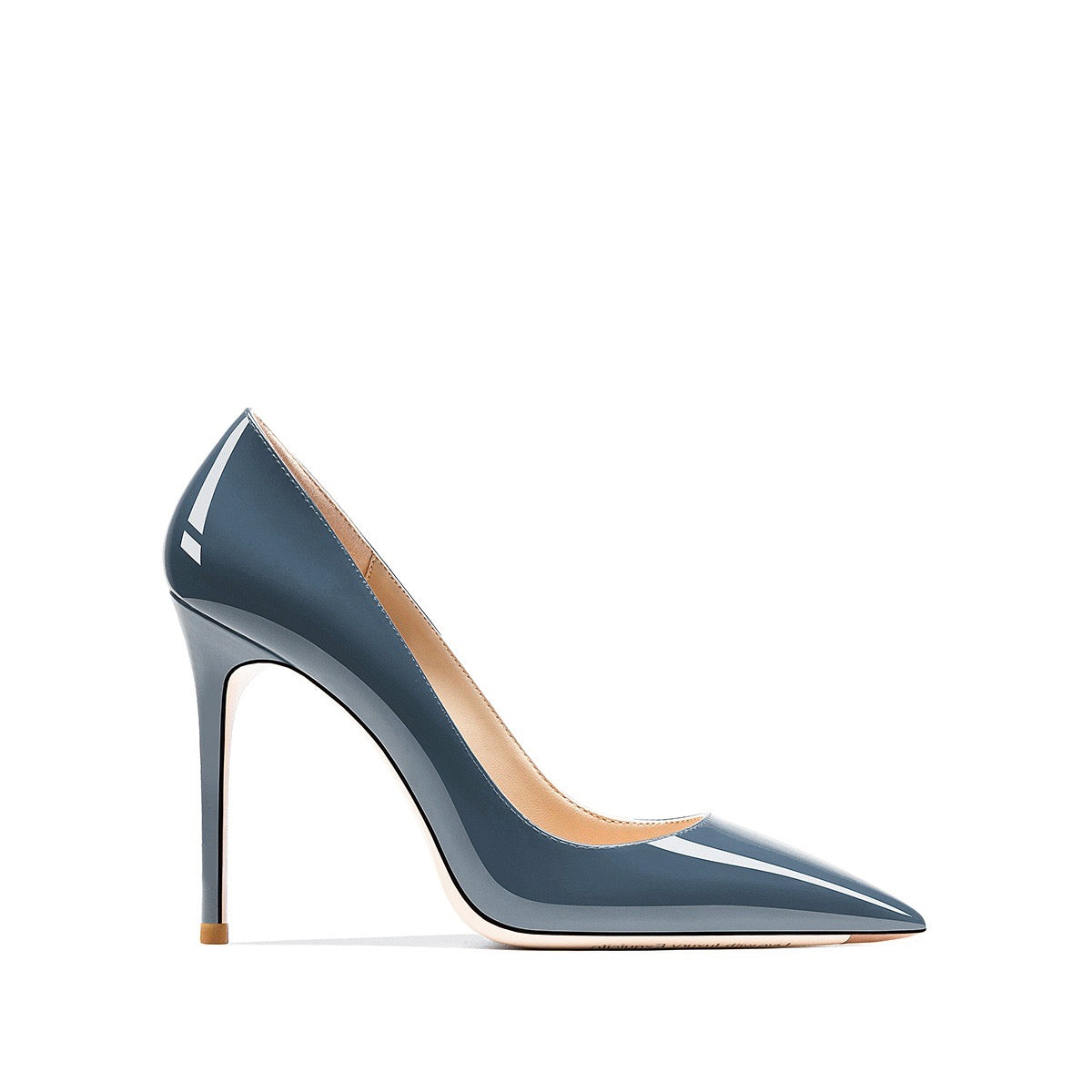 Tatianna Blue Beige Bottom Heels