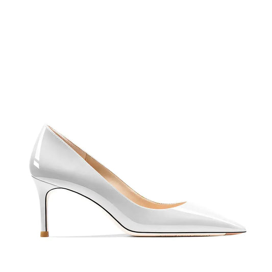 Tatianna White Beige Bottom Heels 5cm