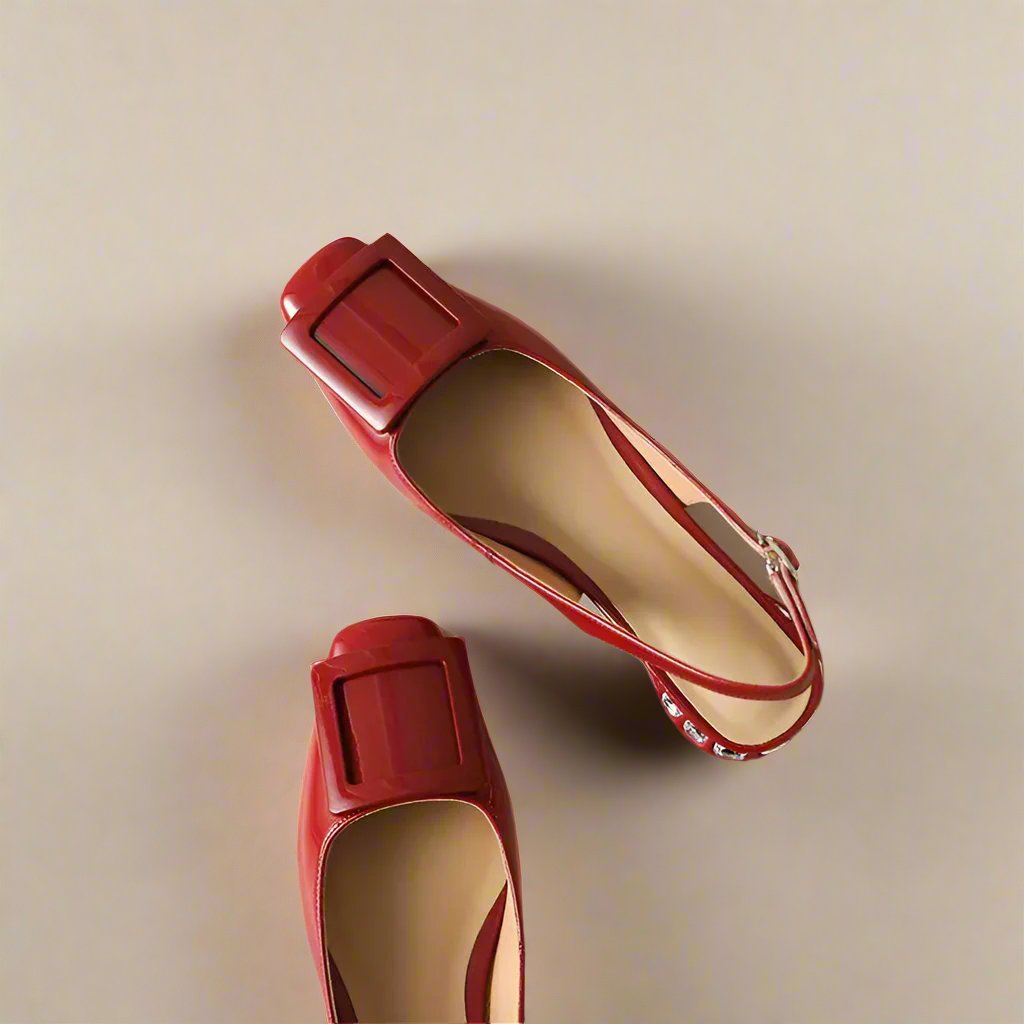 Madison Red Flat Sandals   Queen Sheila Brand