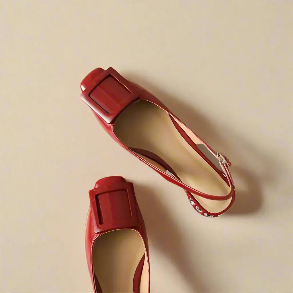 Madison Red Flat Sandals   Queen Sheila Brand