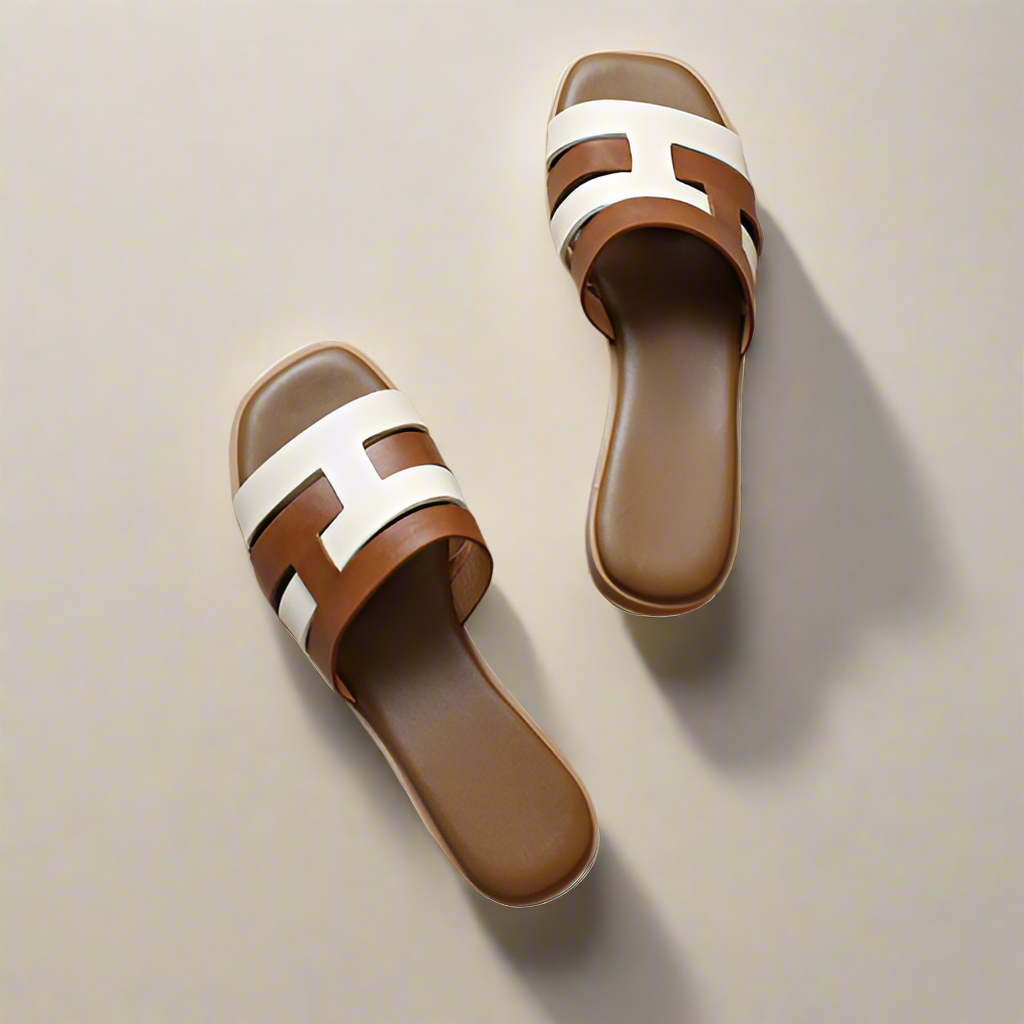 Siya Brown Flat Mules