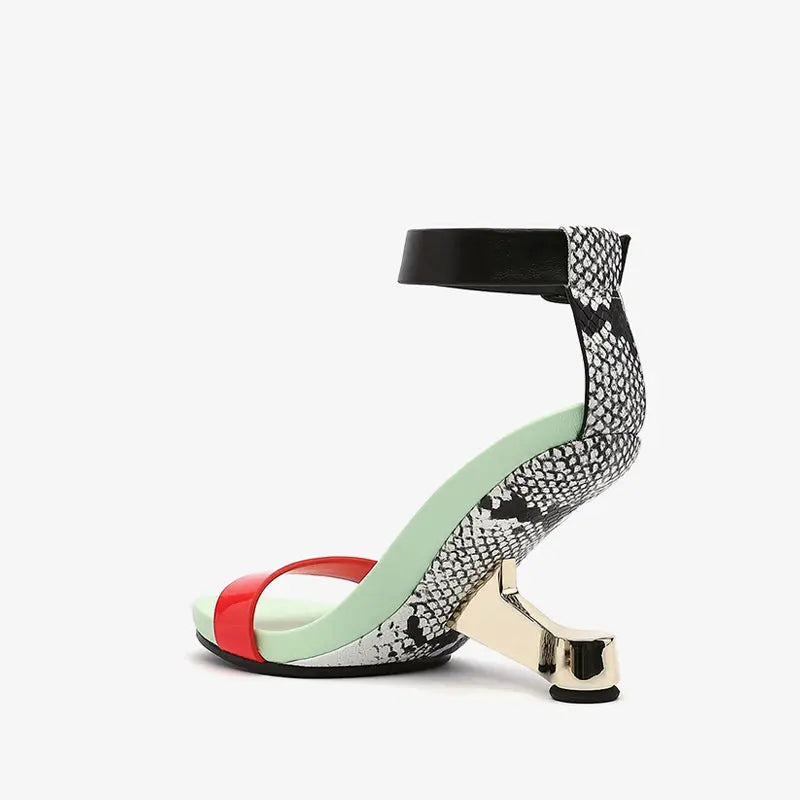 Kate Red Strap Open Toe Sandal Queen Sheila Brand