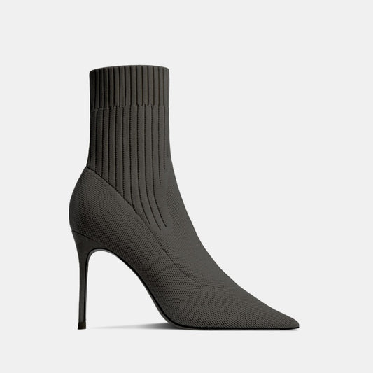 Carmela Black Stretchy Mid-calf Boots