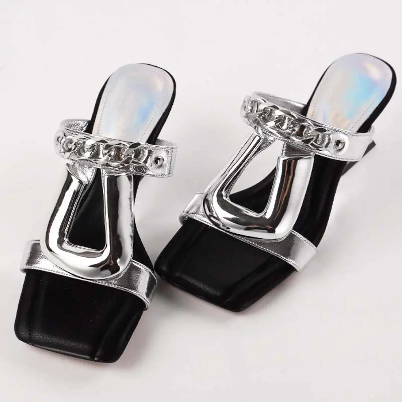 Praise Silver Open Toe Sandals - Queen Sheila Brand 