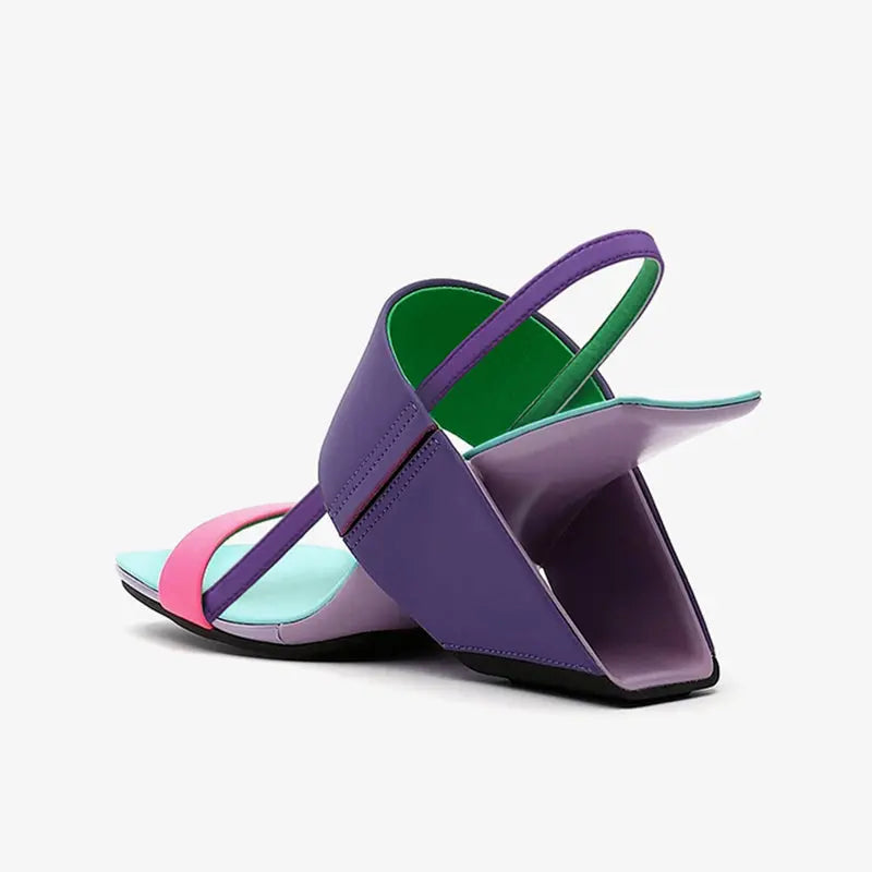 Pam Purple Open Toe Sandals - Queen Sheila Brand 