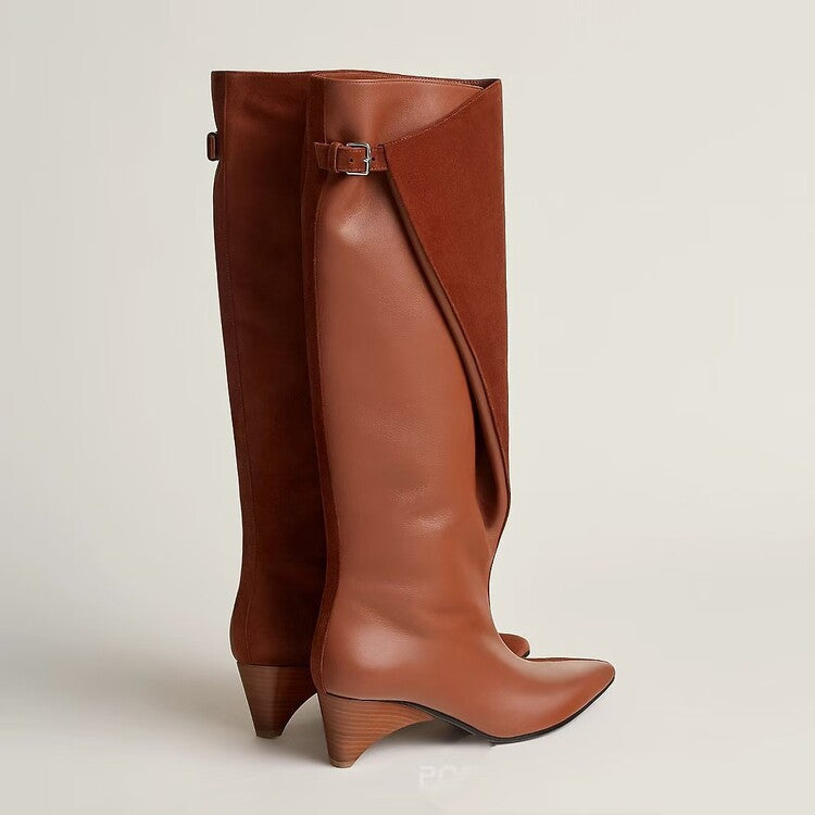 Anneliese Brown Knee High Leather Boots