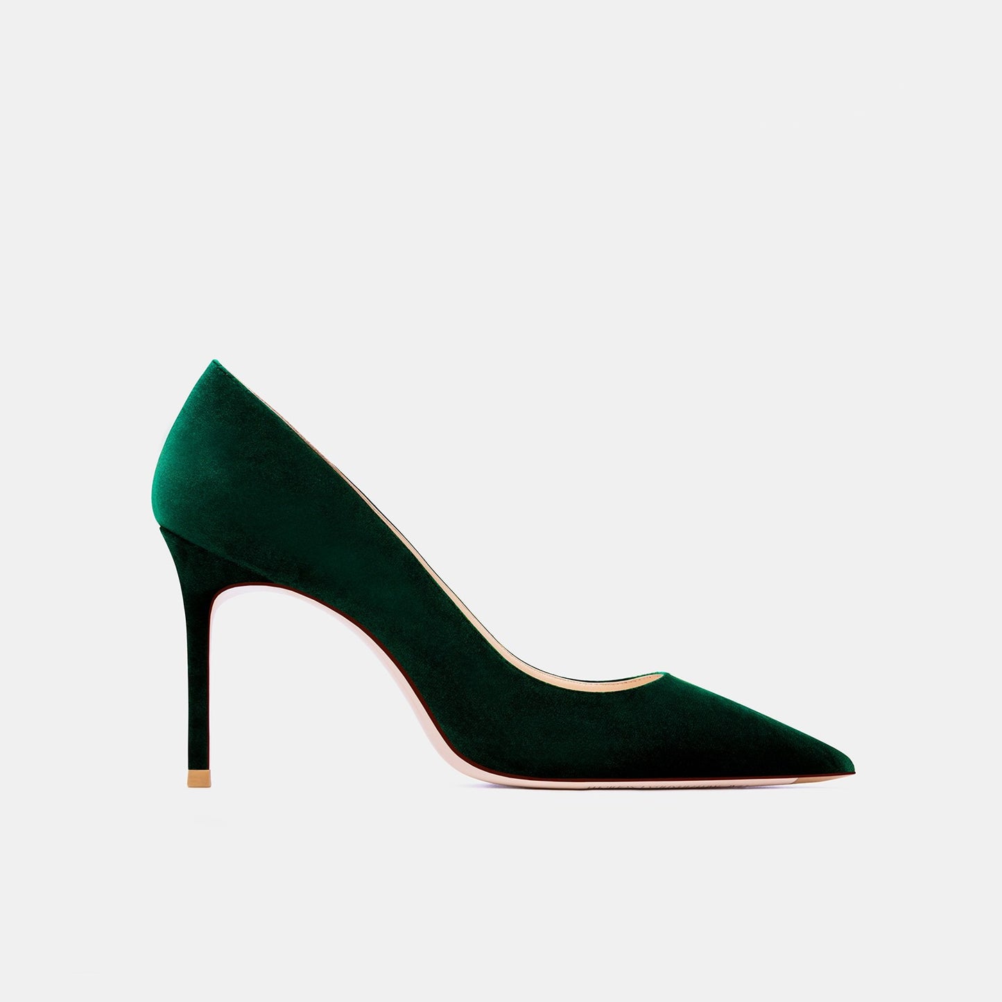 Tabitha Flannel Jade Green Heels