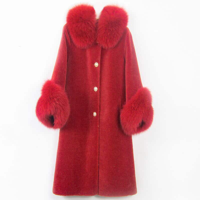 Lilliana Natural Fox Blue Fur Coat