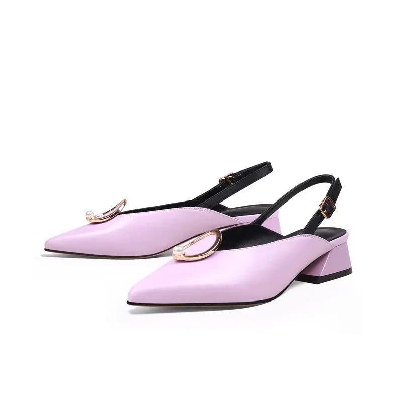 Louise Lilac Flat Sandals - Queen Sheila Brand 