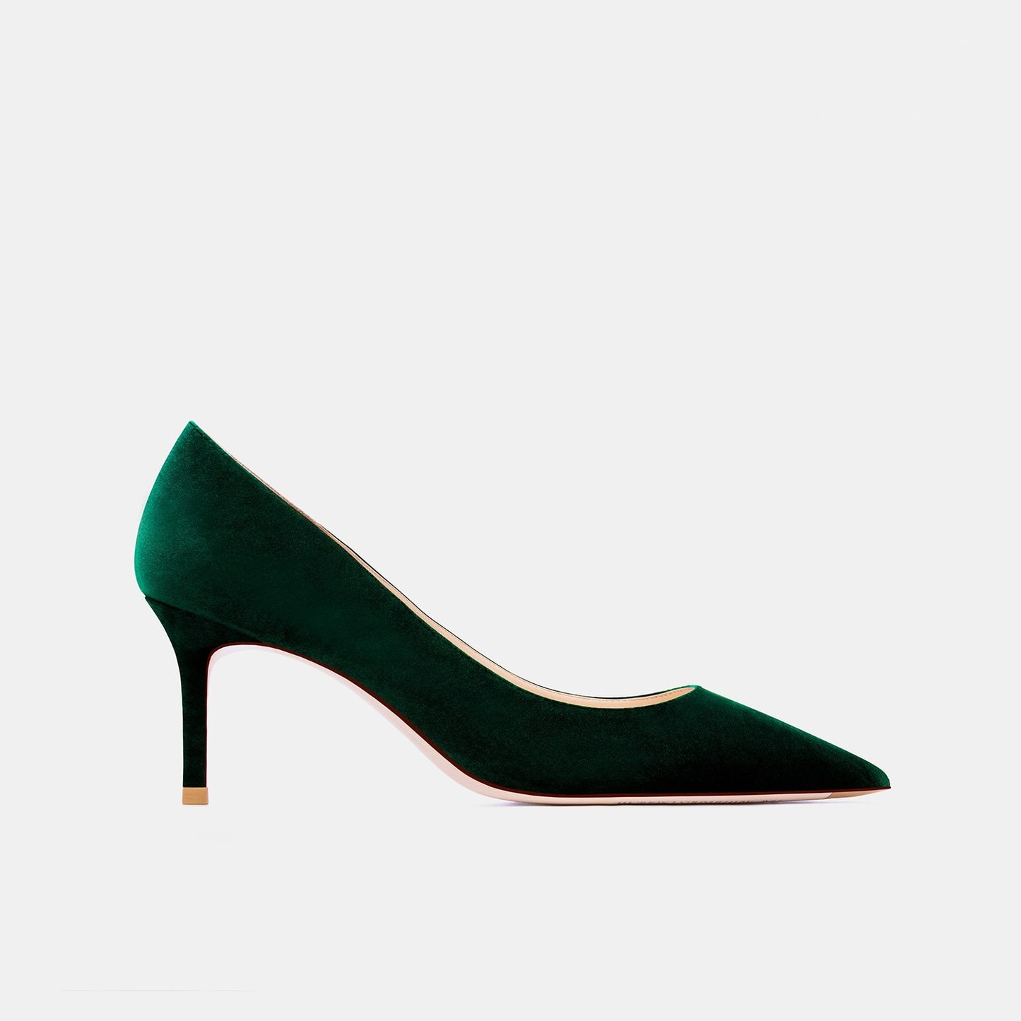 Tabitha Flannel Jade Green Heels