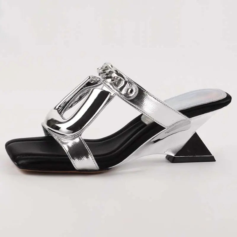 Praise Silver Open Toe Sandals - Queen Sheila Brand 