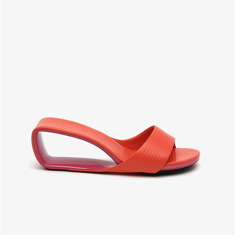 Eliana Orange Mules