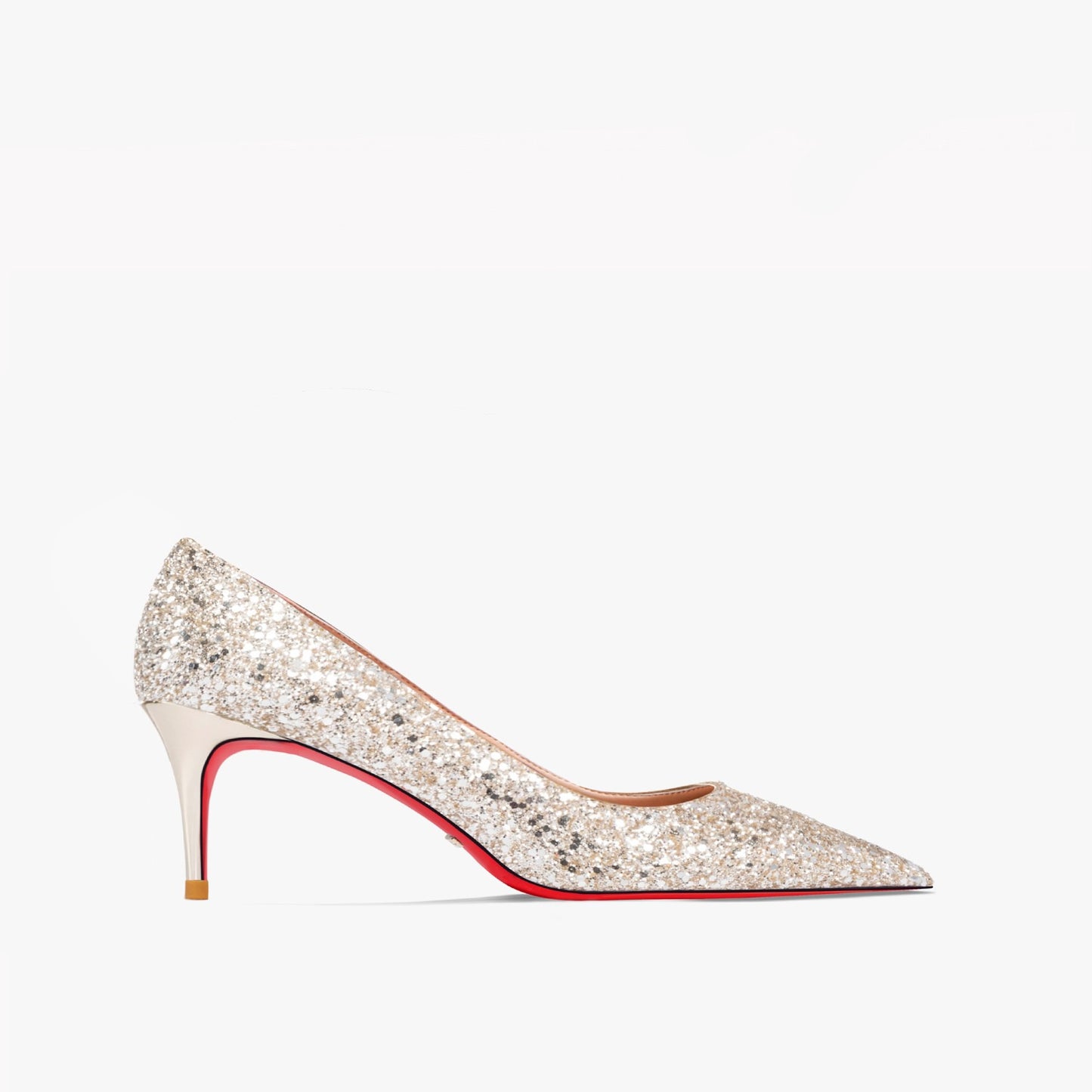 Kate Gold Glitter Red Bottom Heels