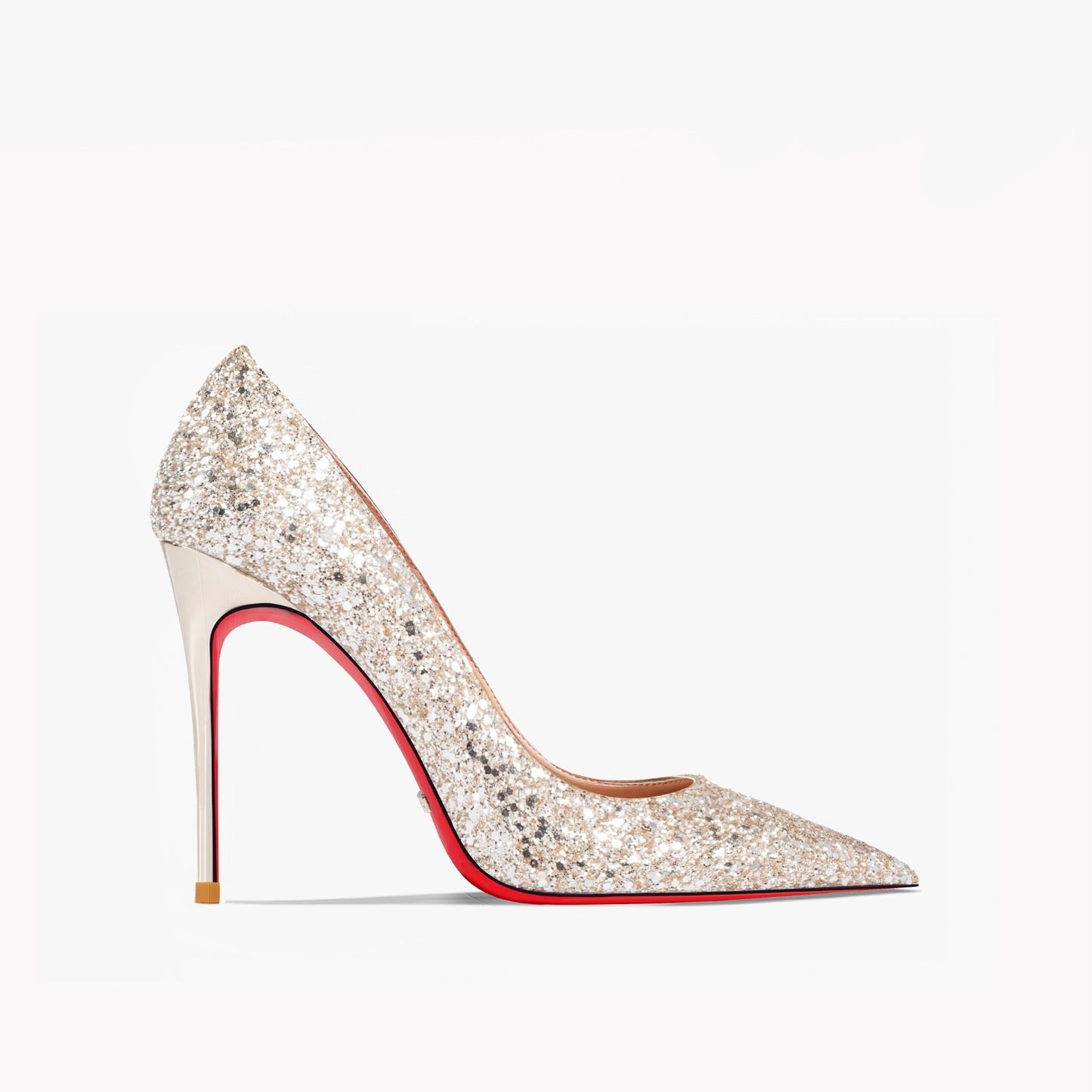 Kate Gold Glitter Red Bottom Heels