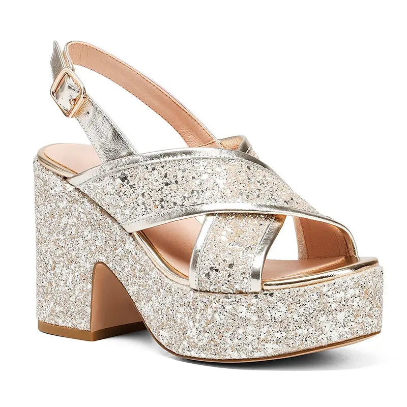 Stella X Gold Platform Sandals -   Queen Sheila Brand