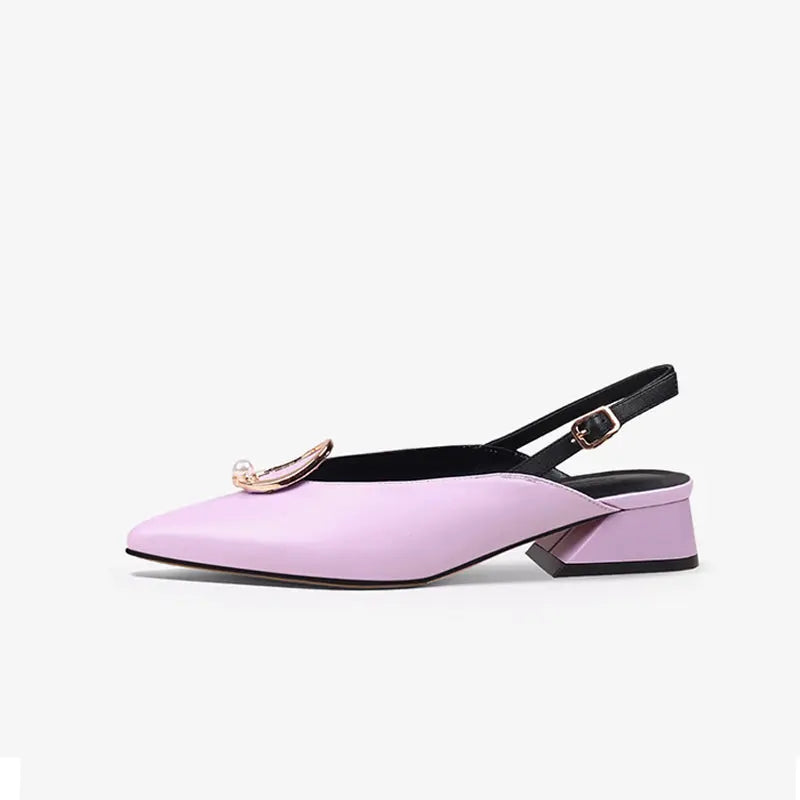 Louise Lilac Flat Sandals - Queen Sheila Brand 