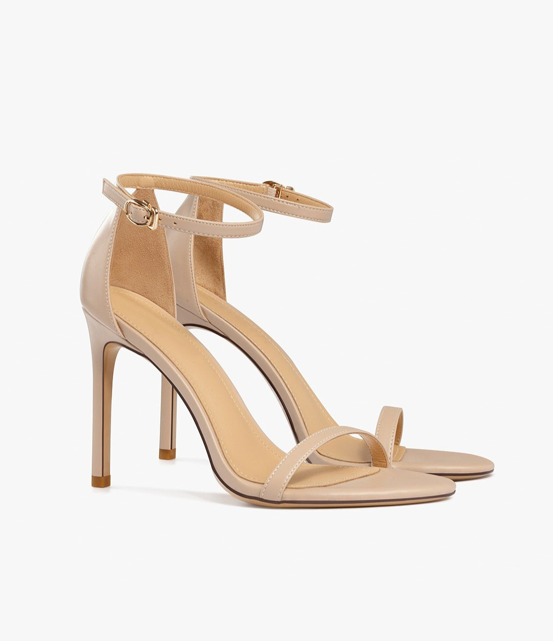 Mahalia Leather Open Toe Nude Sandals